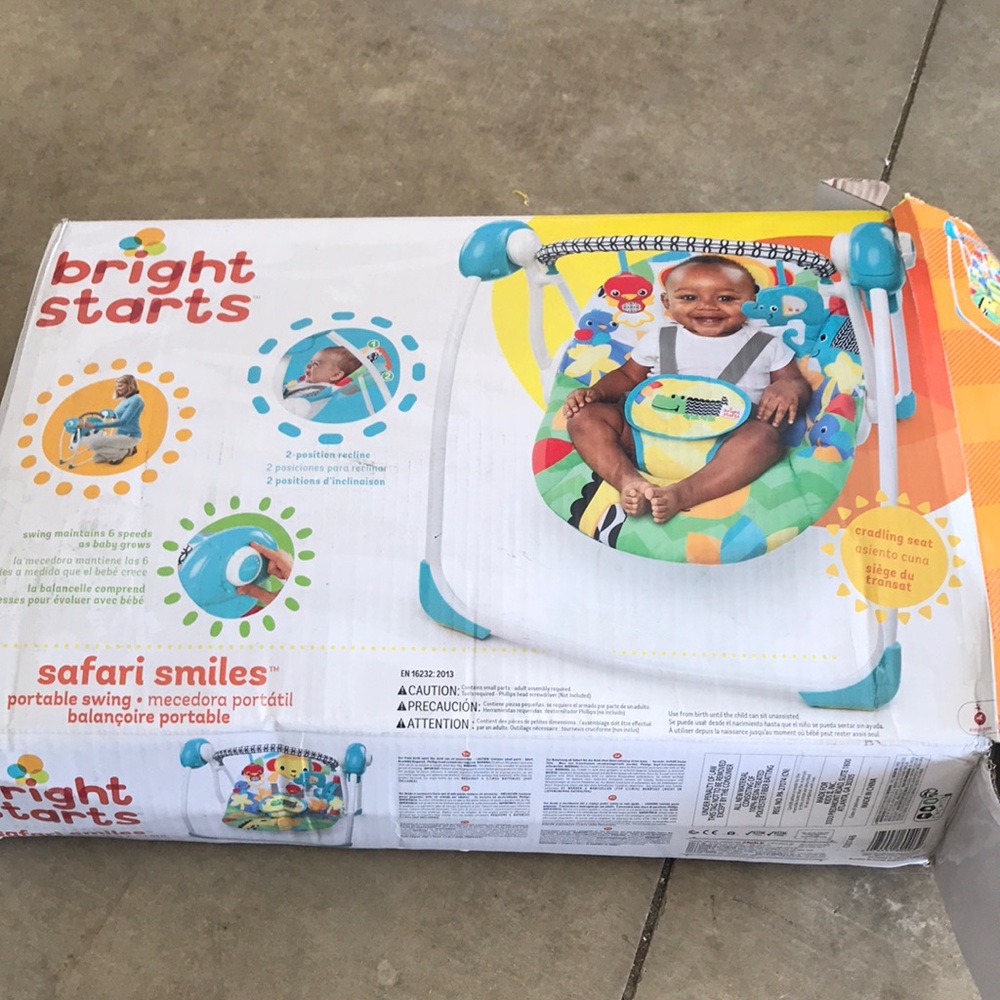 Bright starts portable swing